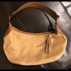 Fossil Camel  Color Soft Leather Handbag.